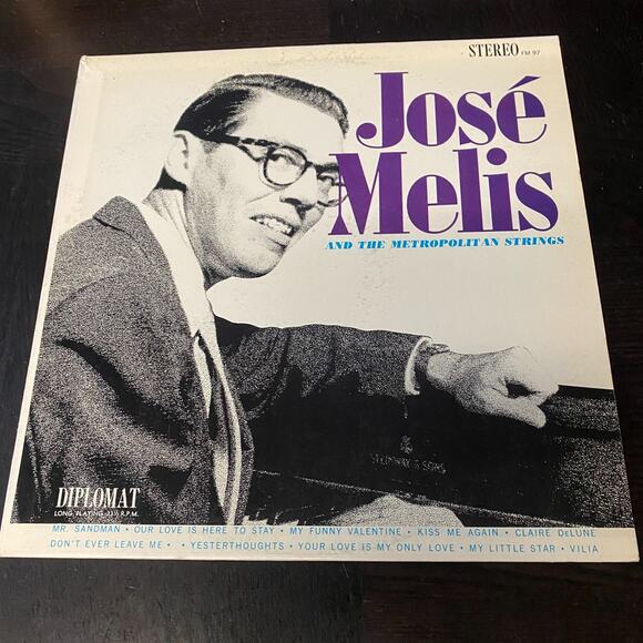 Jose Melis And The Metropolitan Strings 12" Vinyl Record Album LP 1968 Diplomat - Picture 1 of 6